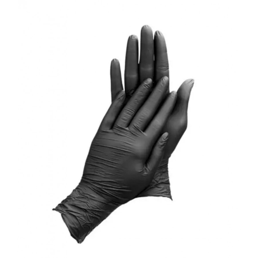 Рукавички нітрілові чорні HOFFEN (3,5 г) XS 100 шт