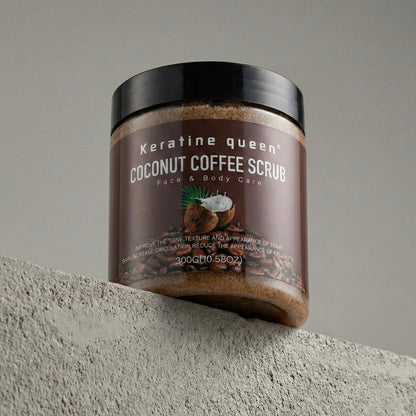 Скраб для тіла з ароматом кави Keratin Queen, 300 г