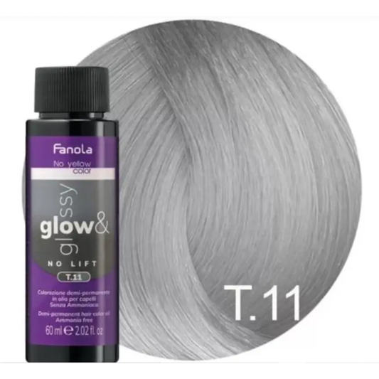 Тонер Glow/Glossy демі-перманентний масляний No Yellow Т/11 100мл FANOLA