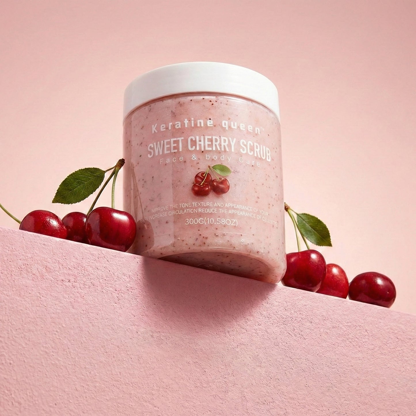 Скраб для тіла з ароматом вишні Keratin Queen, 300 г
