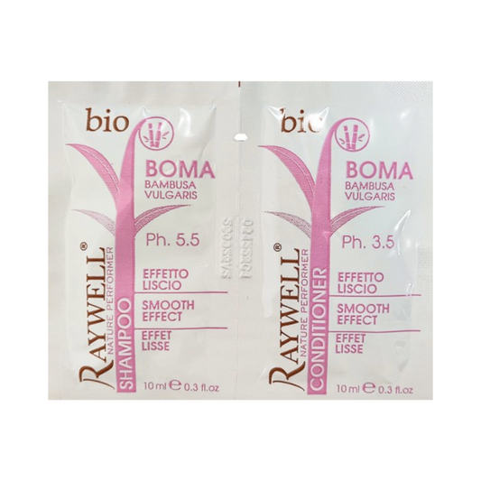 ПРОБНИК Шампунь+маска розгладжуючий для пористого волосся BIO BOMA RAYWELL 10+10 мл