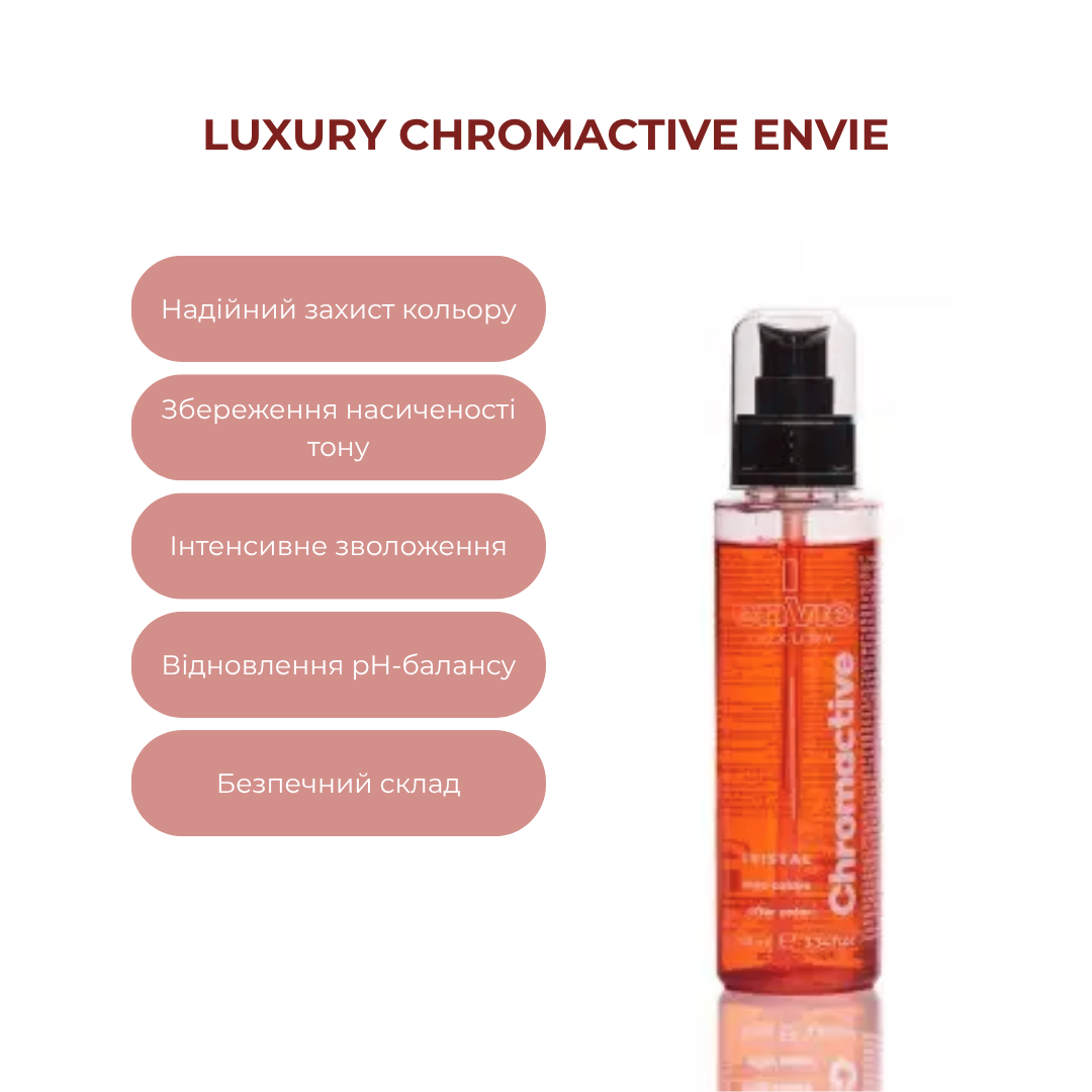 Рідкі кристали гранат для фарбованого волосся LUXURY CHROMACTIVE ENVIE 100 мл
