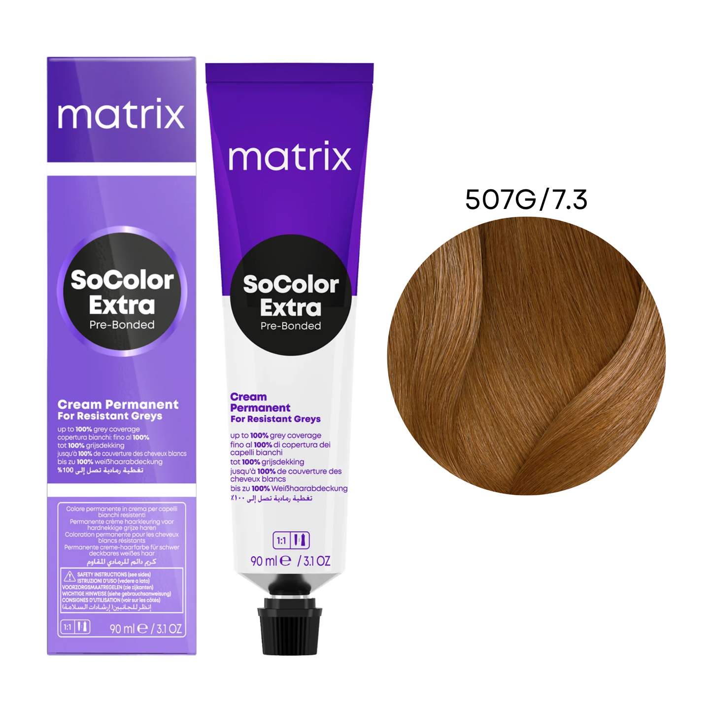 Крем-фарба для волосся SoColor Extra Coverage Pre-Bonded Matrix 507G/7.3 90 мл
