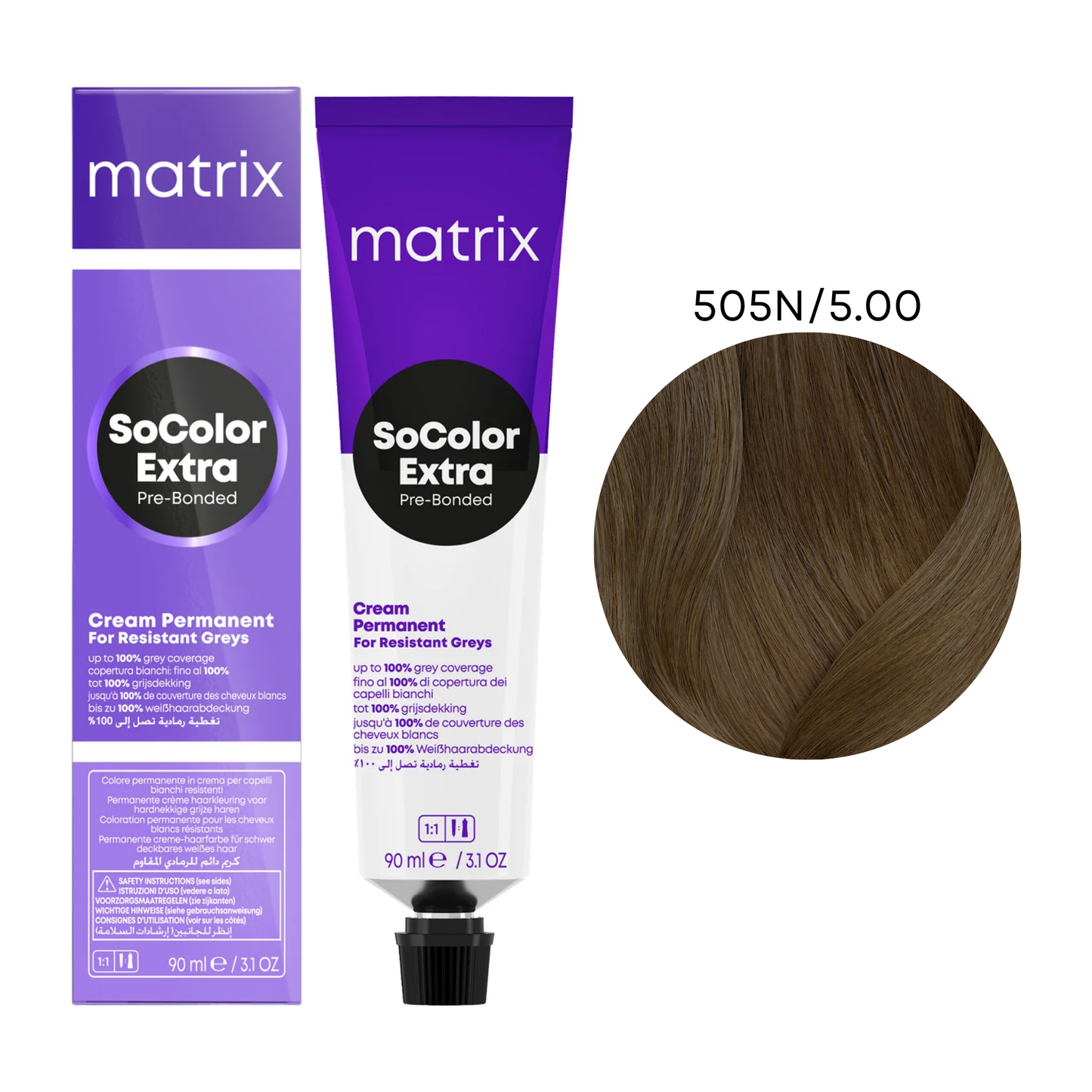 Крем-фарба для волосся SoColor Extra Coverage Pre-Bonded Matrix 505N/5.00 90 мл