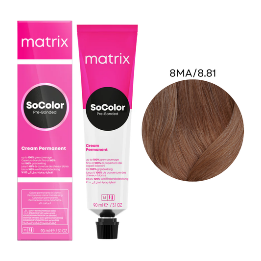 Перманентна крем-фарба для волосся SoColor Pre-Bonded Matrix 8MA/8.81 90 мл
