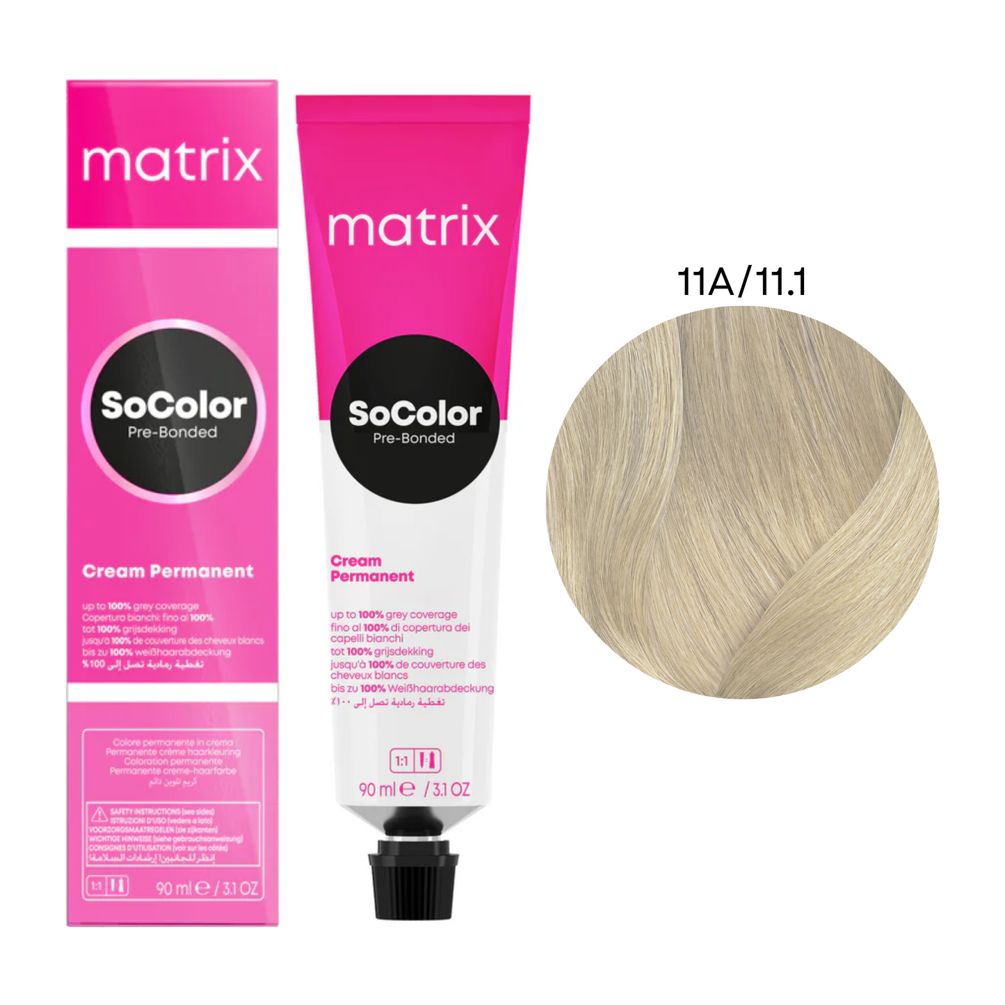 Перманентна крем-фарба для волосся SoColor Pre-Bonded Matrix 11A/11.1 90 мл