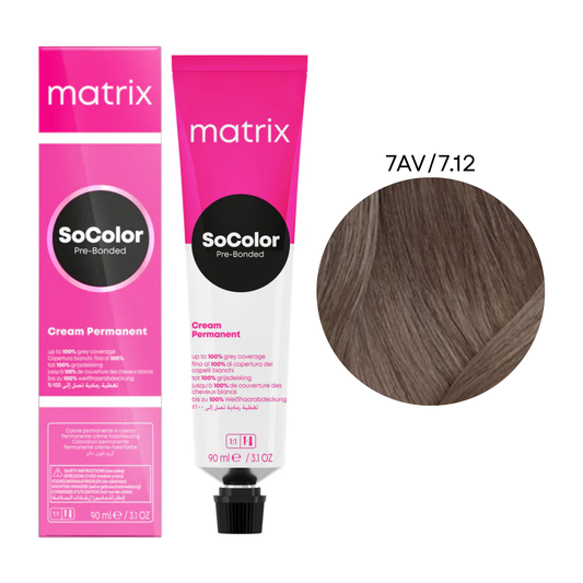 Перманентна крем-фарба для волосся SoColor Pre-Bonded Matrix 7AV/7.12 90 мл
