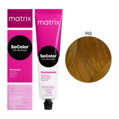 Стійка крем-фарба для волосся Socolor Beauty Matrix 9G Дуже світлий блондин золотистий 90 мл
