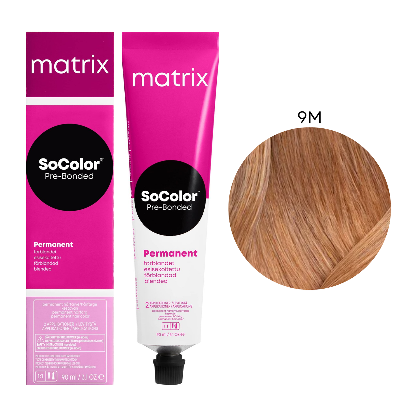 Стійка крем-фарба для волосся Socolor Beauty Matrix 9M Дуже світлий блондин мокко 90 мл