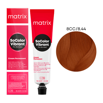 Крем-фарба для волосся перманентна SoColor Vibrant Pre-Bonded Matrix 8CC/8.44 90 мл