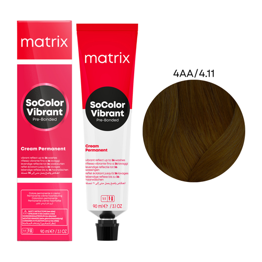 Крем-фарба для волосся перманентна SoColor Vibrant Pre-Bonded Matrix 4AA/4.11 90 мл