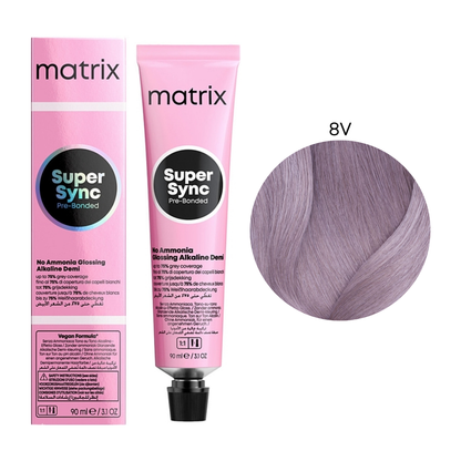 Тонер безаміачний для волосся Super Sync Pre-Bonded Matrix 8V 90 мл
