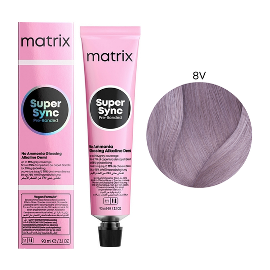 Тонер безаміачний для волосся Super Sync Pre-Bonded Matrix 8V 90 мл