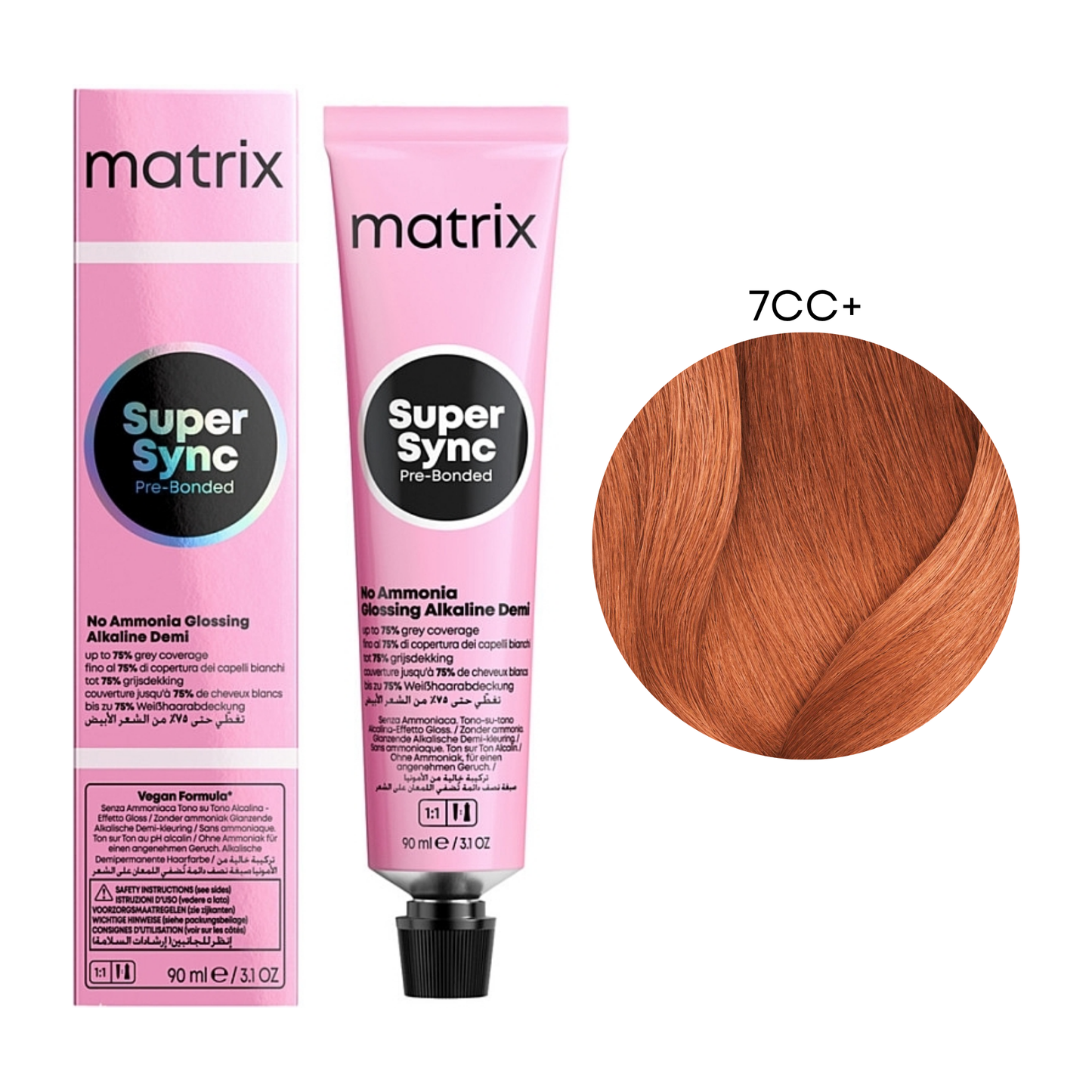 Тонер безаміачний для волосся Super Sync Pre-Bonded Matrix 7CC+ 90 мл
