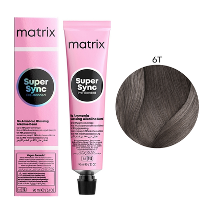 Тонер безаміачний для волосся Super Sync Pre-Bonded Matrix 6T 90 мл