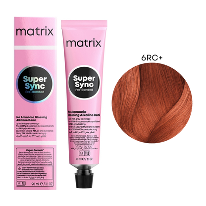 Тонер безаміачний для волосся Super Sync Pre-Bonded Matrix 6RC+ 90 мл