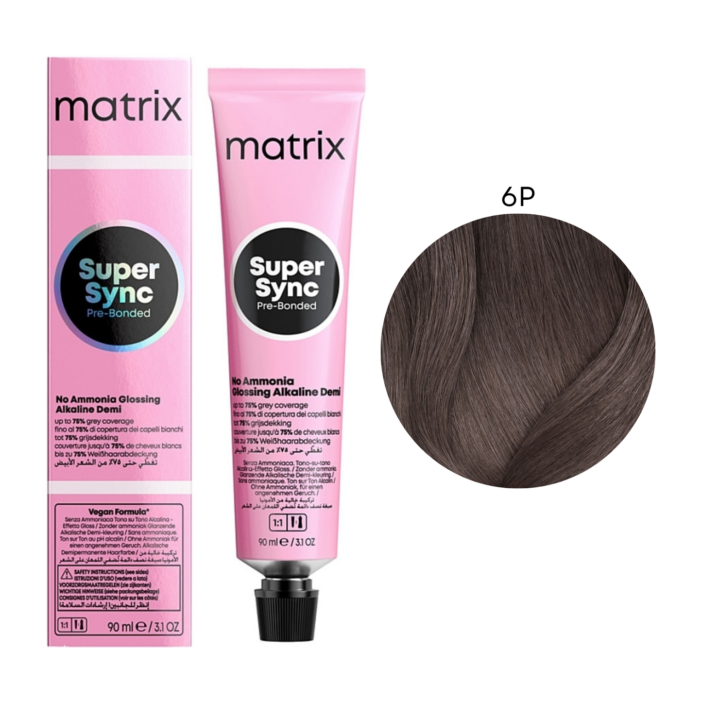 Тонер безаміачний для волосся Super Sync Pre-Bonded Matrix 6P 90 мл
