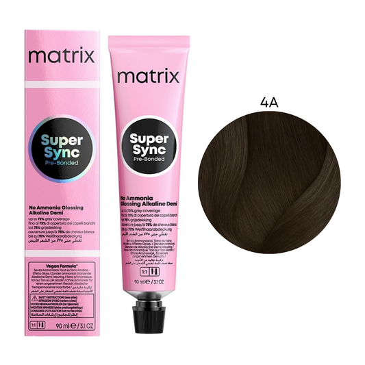 Тонер безаміачний для волосся Super Sync Pre-Bonded Matrix 4А 90 мл