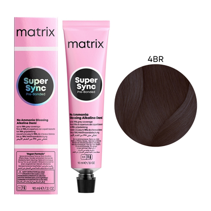 Тонер безаміачний для волосся Super Sync Pre-Bonded Matrix 4BR 90 мл