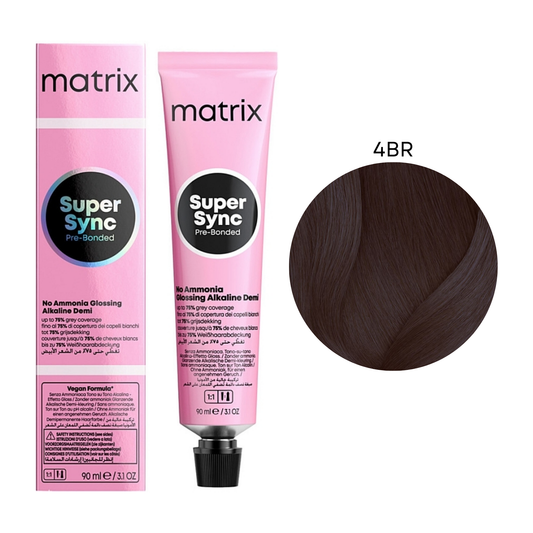 Тонер безаміачний для волосся Super Sync Pre-Bonded Matrix 4BR 90 мл