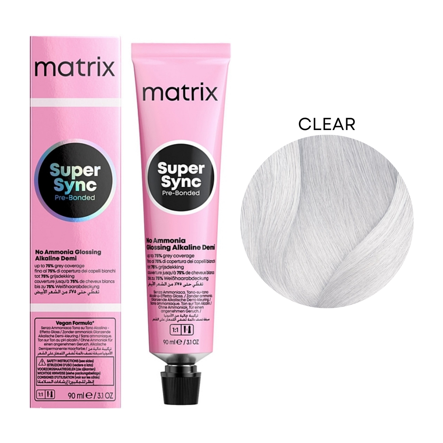 Тонер безаміачний для волосся Super Sync Pre-Bonded Matrix CLEAR 90 мл
