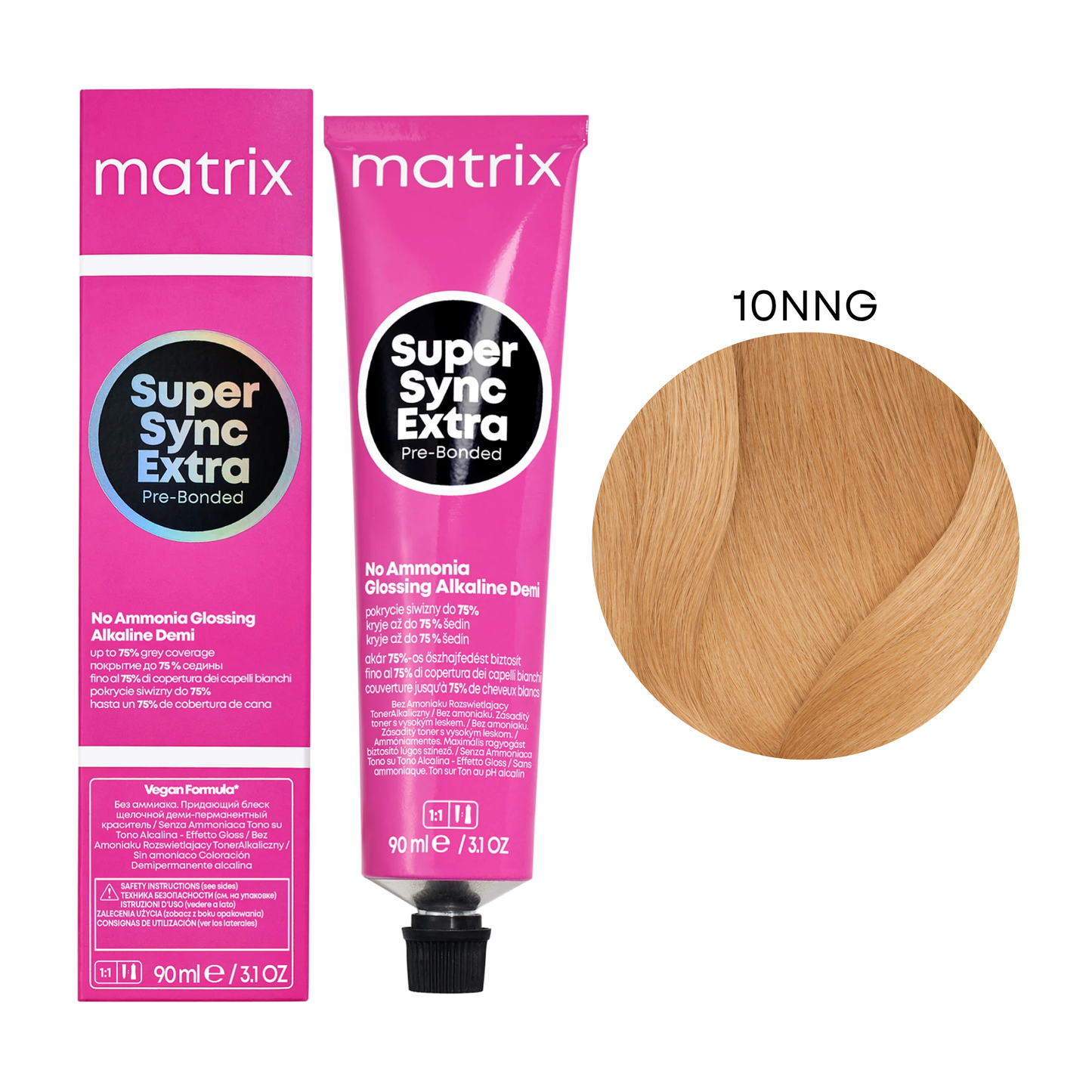 Тонер безаміачний для волосся Super Sync Extra Pre-Bonded Matrix 10NNG 90 мл