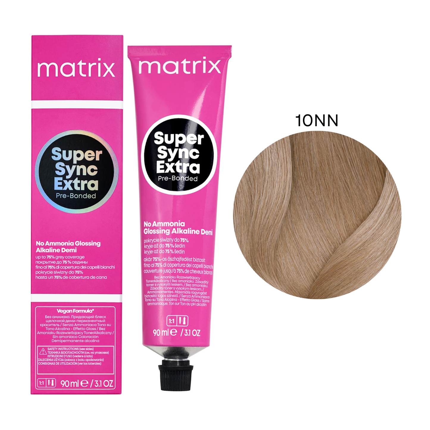 Тонер безаміачний для волосся Super Sync Extra Pre-Bonded Matrix 10NN 90 мл