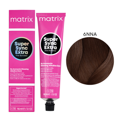 Тонер безаміачний для волосся Super Sync Extra Pre-Bonded Matrix 6NNA 90 мл