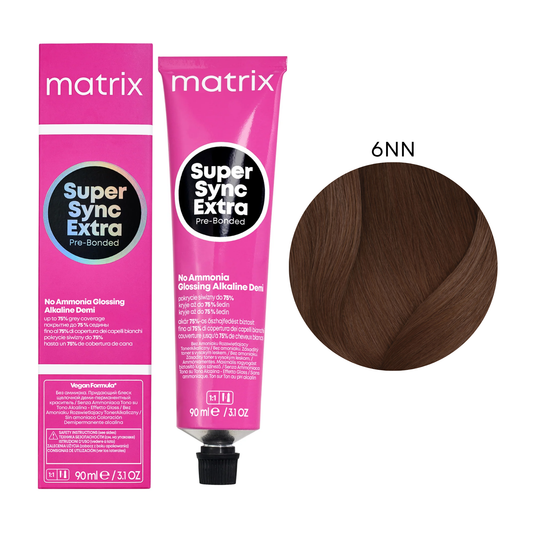 Тонер безаміачний для волосся Super Sync Extra Pre-Bonded Matrix 6NN 90 мл