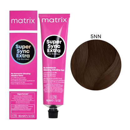 Тонер безаміачний для волосся Super Sync Extra Pre-Bonded Matrix 5NN 90 мл