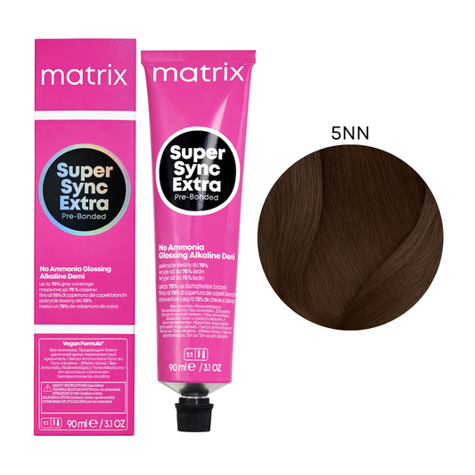 Тонер безаміачний для волосся Super Sync Extra Pre-Bonded Matrix 5NN 90 мл