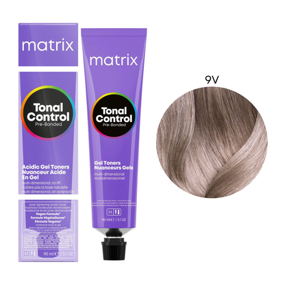 Тонер для волосся на кислій основі Tonal Color Pre-Bonded Acidic Gel Toner Matrix 9V 90 мл