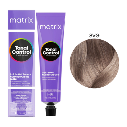Тонер для волосся на кислій основі Tonal Color Pre-Bonded Acidic Gel Toner Matrix 8VG 90 мл