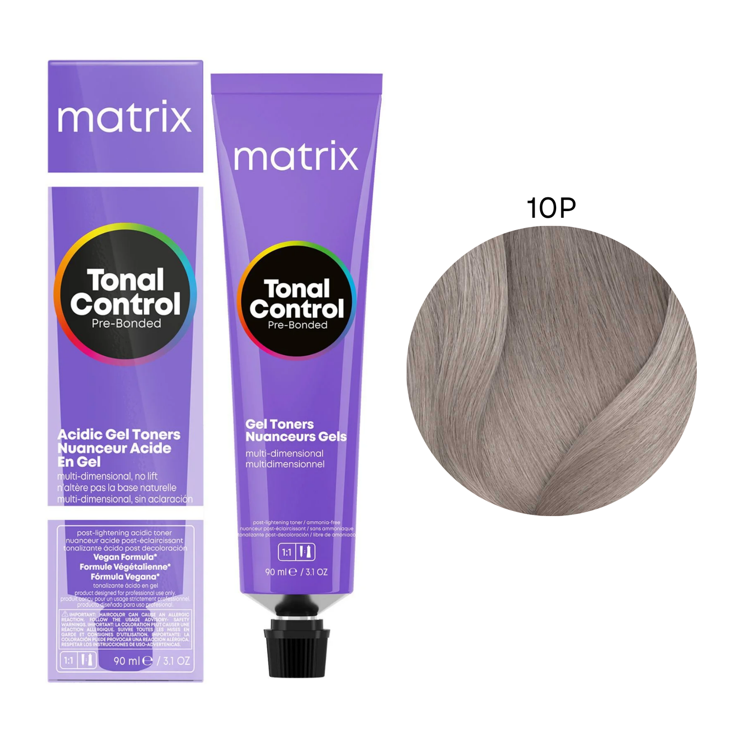 Тонер для волосся на кислій основі Tonal Color Pre-Bonded Acidic Gel Toner Matrix 10Р 90 мл