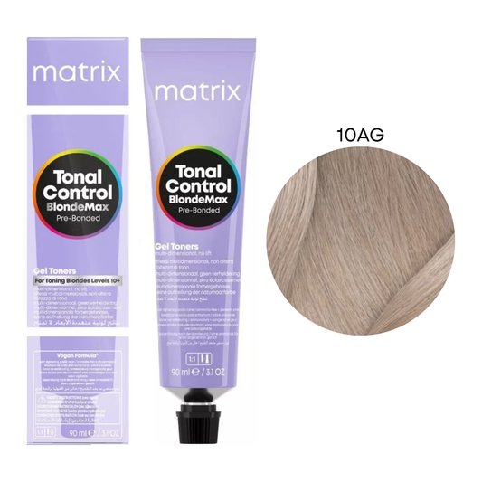 Тонер гелевий для волосся на кислій основі Tonal Control Blonde Max Pre-Bonded Gel Toner Matrix 10AG 90 мл