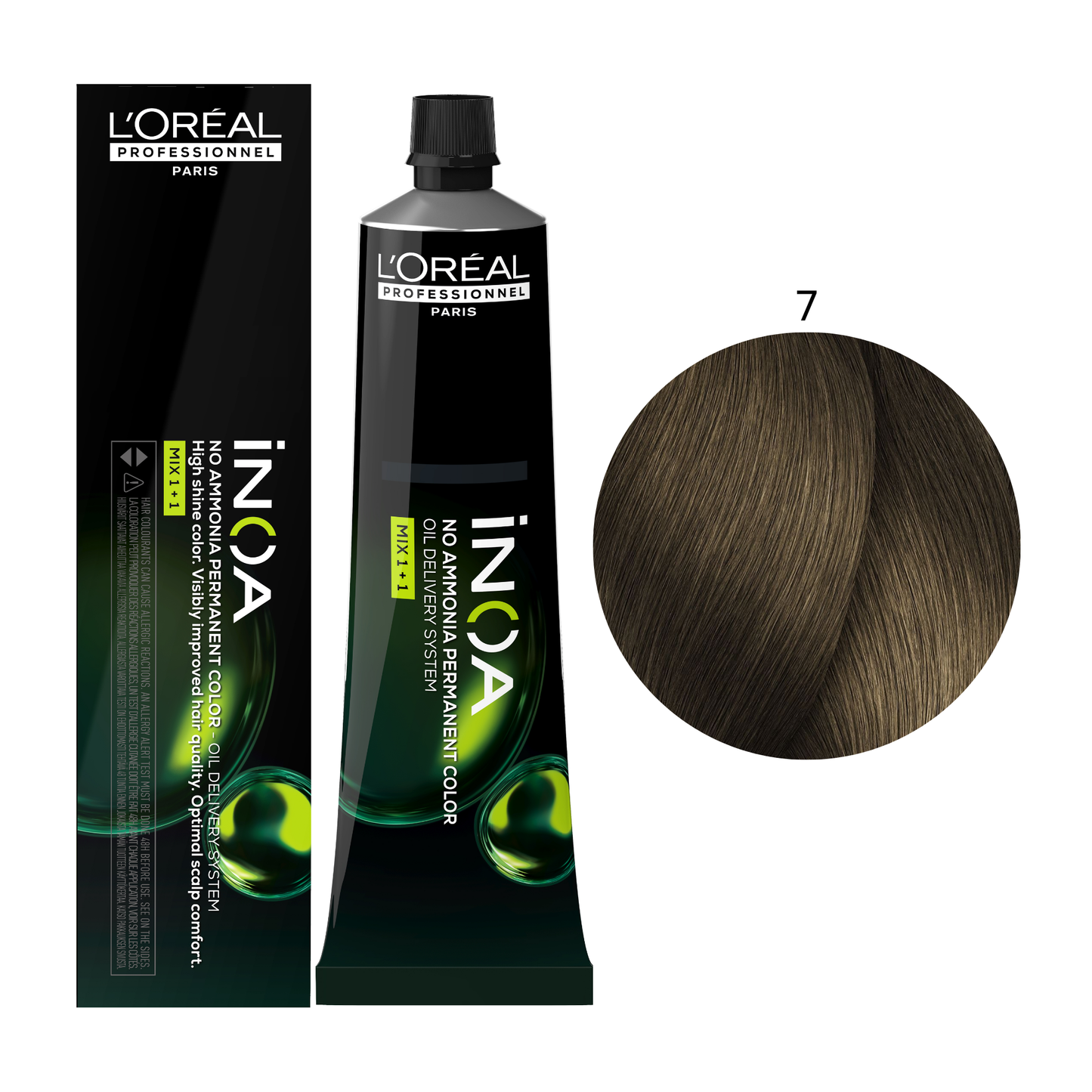 Крем-фарба для волосся без аміаку Inoa Mix 1+1 L'Oreal Professionnel №7 Глибокий блонд 60 мл