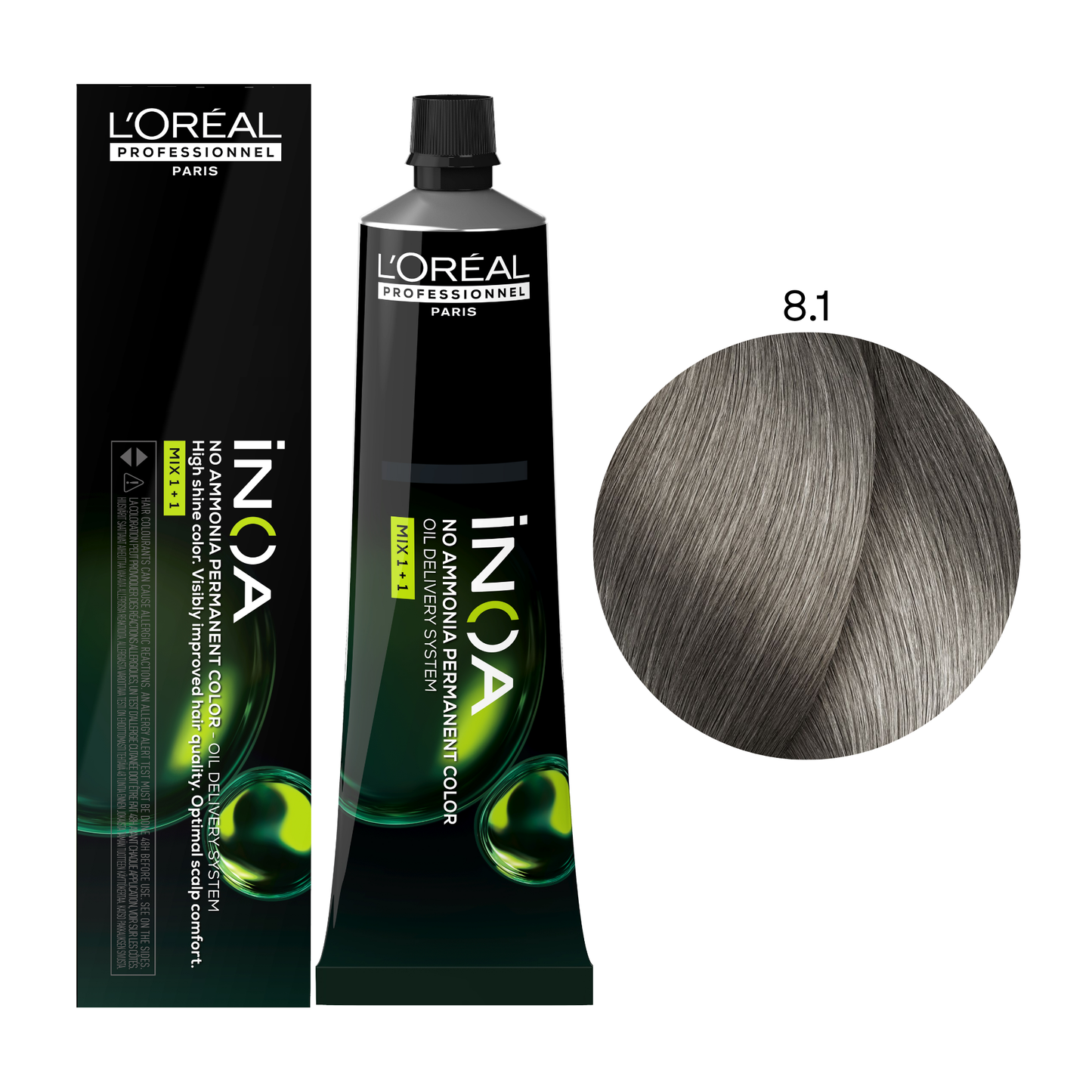 Крем-фарба для волосся без аміаку Inoa Mix 1+1 L'Oreal Professionnel №8.1 Світлий блонд 60 мл
