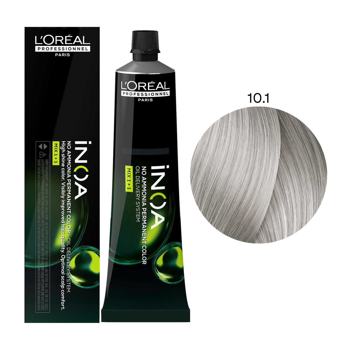 Крем-фарба для волосся без аміаку Inoa Mix 1+1 L'Oreal Professionnel №10.1 Платиновий попелястий блонд 60 мл