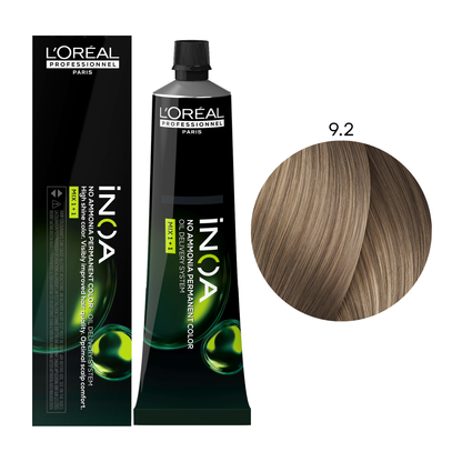 Крем-фарба для волосся без аміаку Inoa Mix 1+1 L'Oreal Professionnel №9.2 Дуже світлий блонд 60 мл