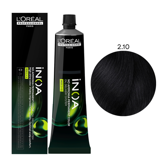 Крем-фарба для волосся без аміаку Inoa Mix 1+1 L'Oreal Professionnel №2.10 Schwarzblau 60 мл