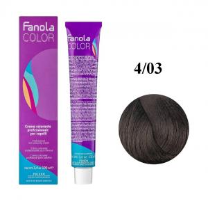 Крем-краска для волос Fanola №4/03 Warm medium chestnut 100 мл - 00-00002966