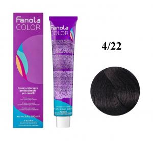 Крем-краска для волос Fanola №4/22 Chestnut intense violet 100 мл - 00-00002969