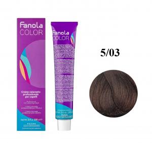Крем-краска для волос Fanola №5/03 Warm light chestnut 100 мл - 00-00002977
