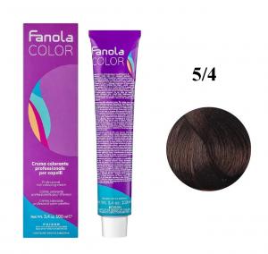 Крем-краска для волос Fanola №5/4 Light chestnut copper 100 мл - 00-00002984