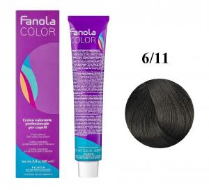 Fanola Color краска для волос оттенок Dark Blonde Intense Ash 6.11 100 мл - 00-00002996