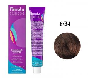Крем-краска для волос Fanola №6/34 Blond Fonce Dore Cuivre 100 мл - 00-00003002