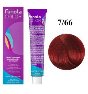 Крем-краска для волос Fanola №7/66 Dark blonde intense red 100 мл - 00-00003026