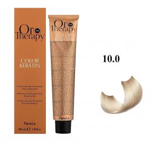 Безаммиачная крем-краска для волос Fanola Oro Therapy №10/0  Blonde platinum 100 мл - 00-00003059
