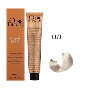 Безаммиачная крем-краска для волос Fanola Oro Therapy №11/1 Superlight platinum blonde ash 100 мл - 00-00003068