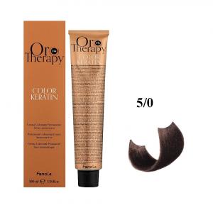 Fanola Oro Therapy Color Keratin краска для волос оттенок Light Chestnus 5.0 100 мл - 00-00003075
